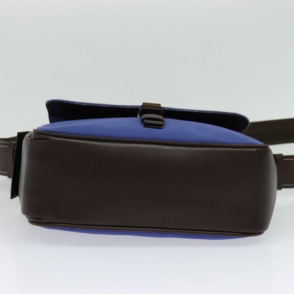 PRADA Shoulder Bag Canvas Blue Silver - Picture 9 of 12